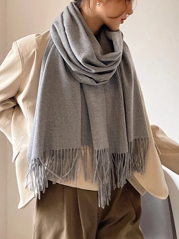 Keep Warm Tasseled Shawl&Scarf