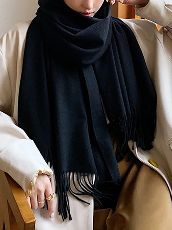 Keep Warm Tasseled Shawl&Scarf