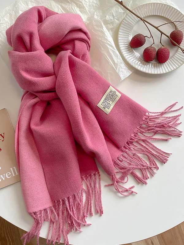 Keep Warm Tasseled Shawl&Scarf