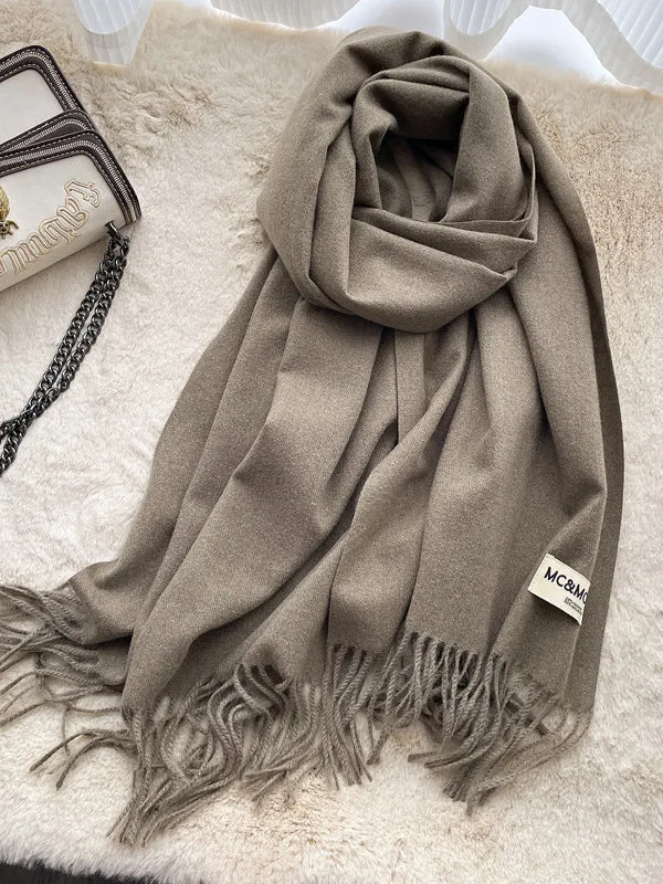 Keep Warm Tasseled Shawl&Scarf