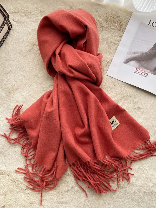 Keep Warm Tasseled Shawl&Scarf