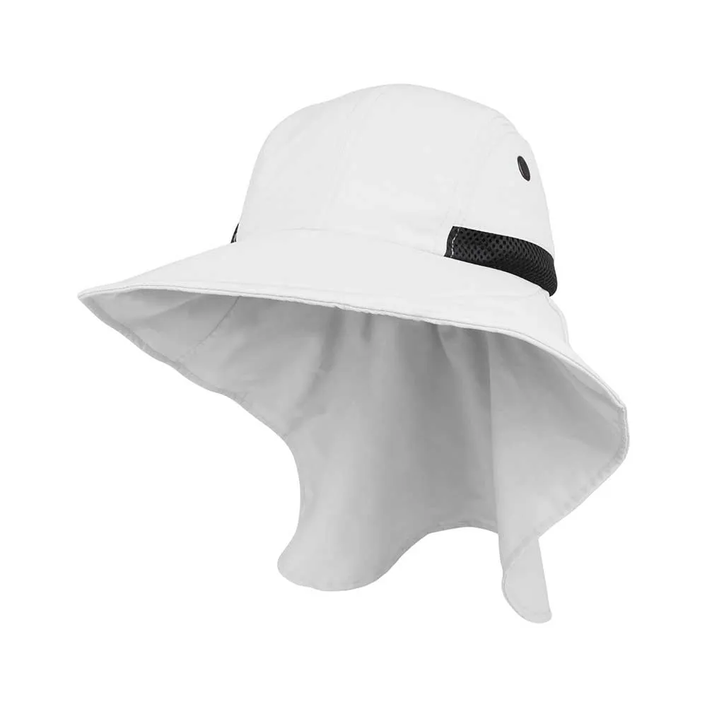 Ladies' Nylon Wide Brim Flap Cap