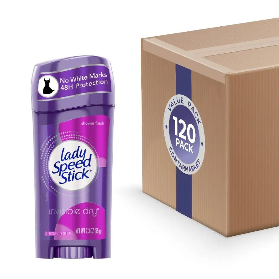 Lady Speed Stick Invisible Dry Antiperspirant & Deodorant, Shower Fresh - 2.3 Oz - 120 Pack