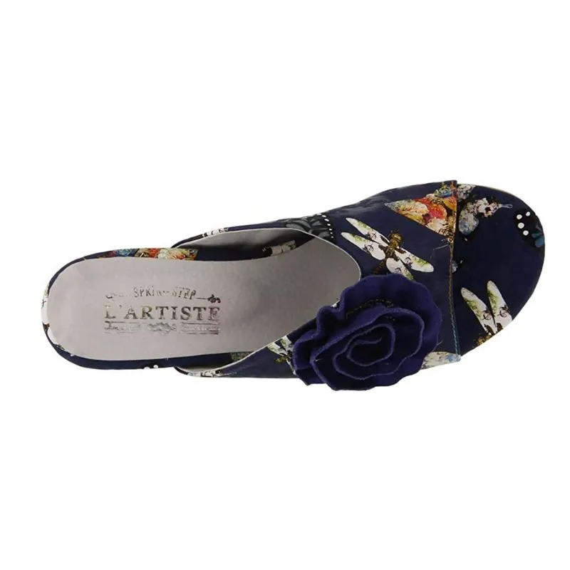 L'Artiste by Spring Step Isittora Navy Multi Women's Dress Slides