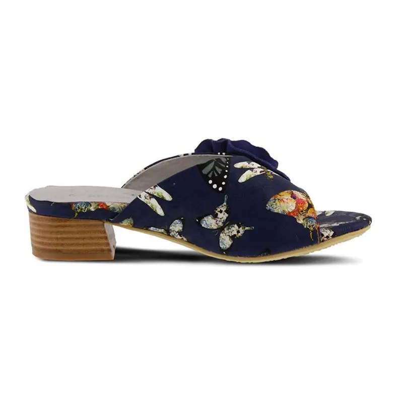 L'Artiste by Spring Step Isittora Navy Multi Women's Dress Slides