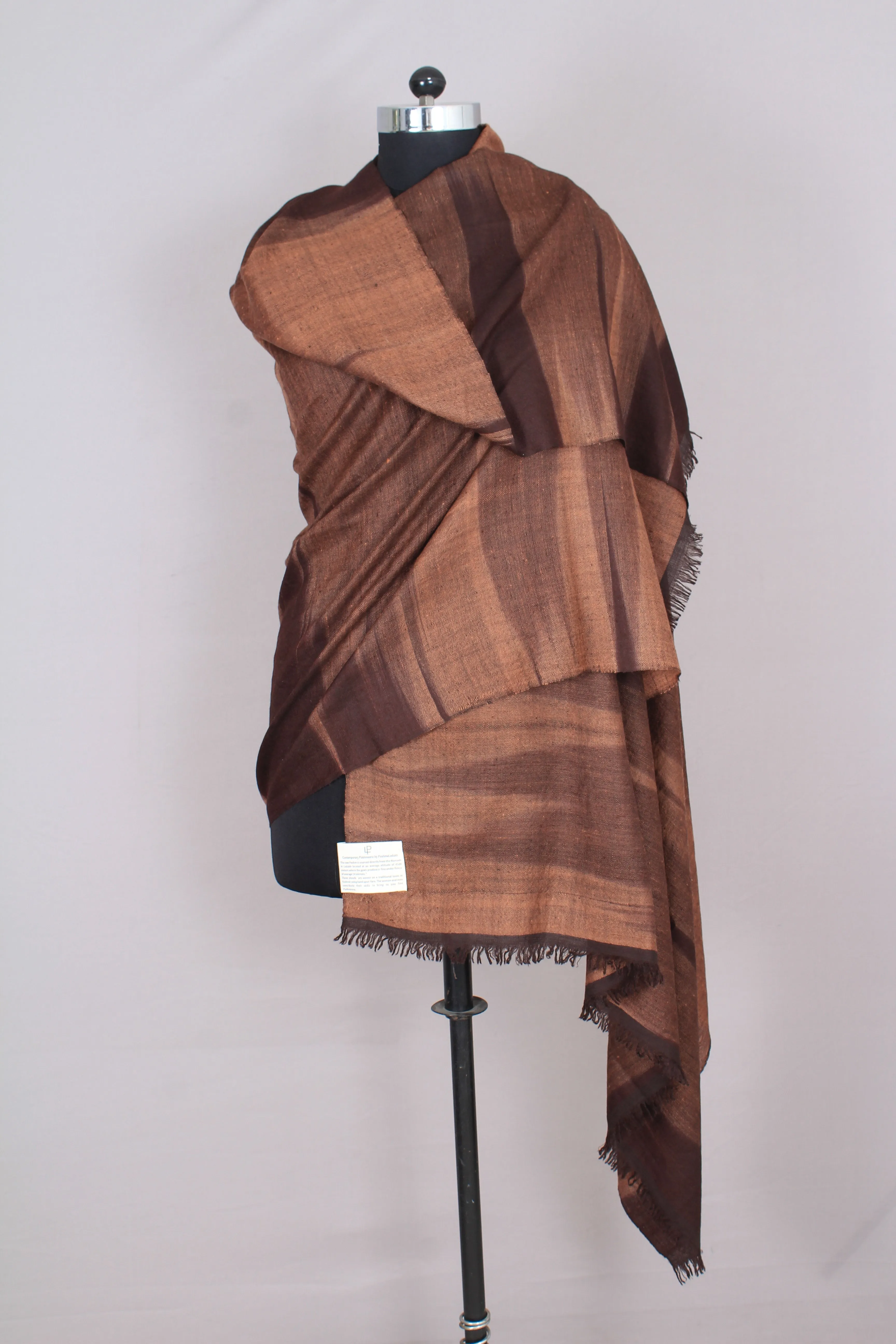 Lilibeth Cinnamon Ikat Dyed Cashmere Shawl