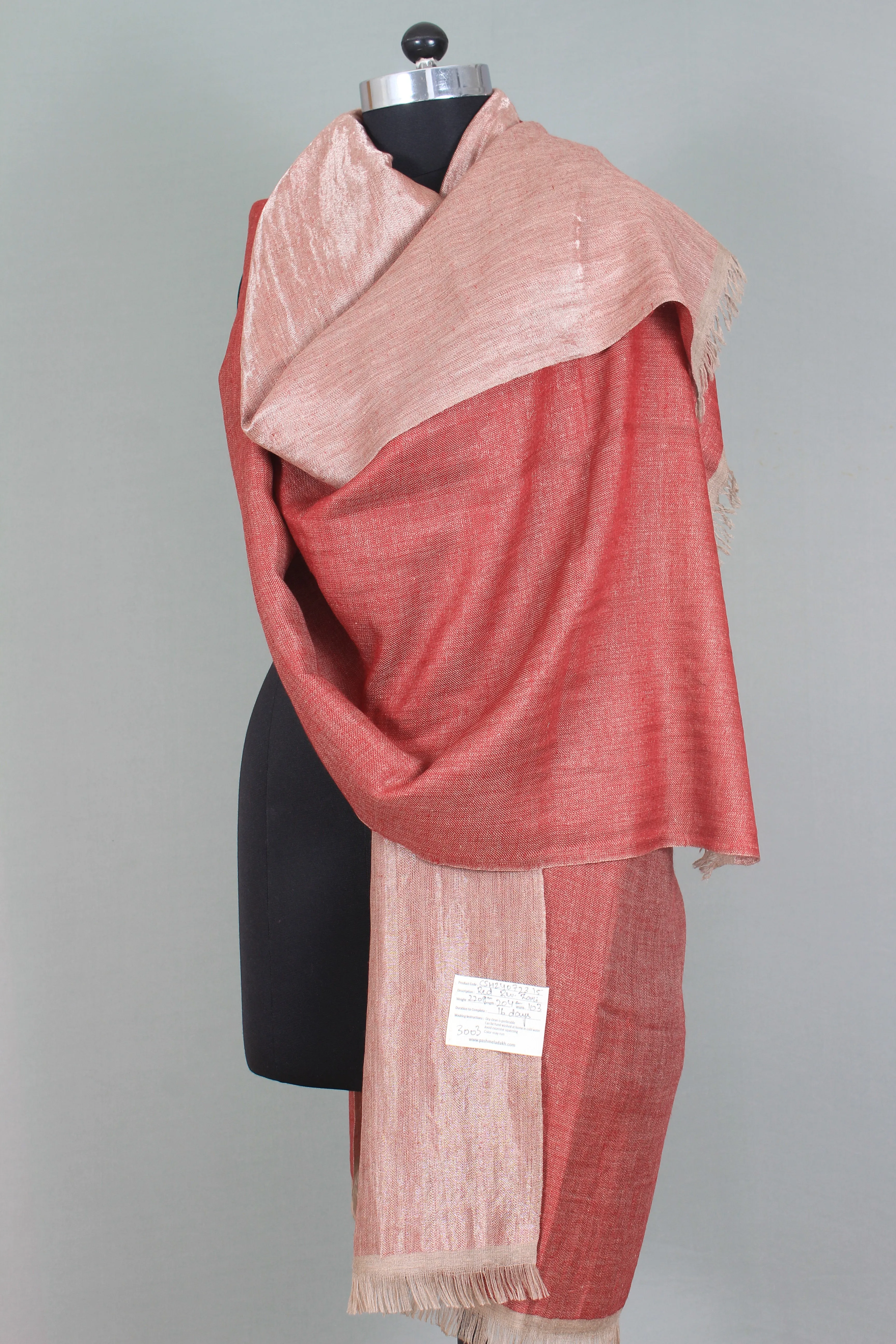 Malayah Metallic Reversible Cashmere shawl