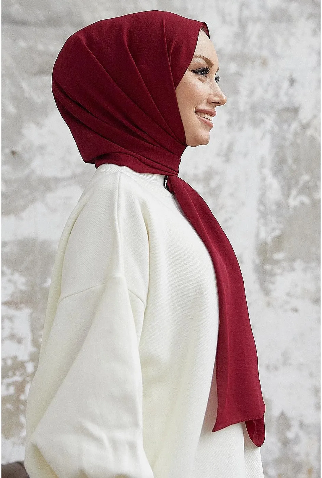 MDS Riva Jazz Shawl - Claret Red | Elegant Jazz Wrap Shawl Hijab Scarf