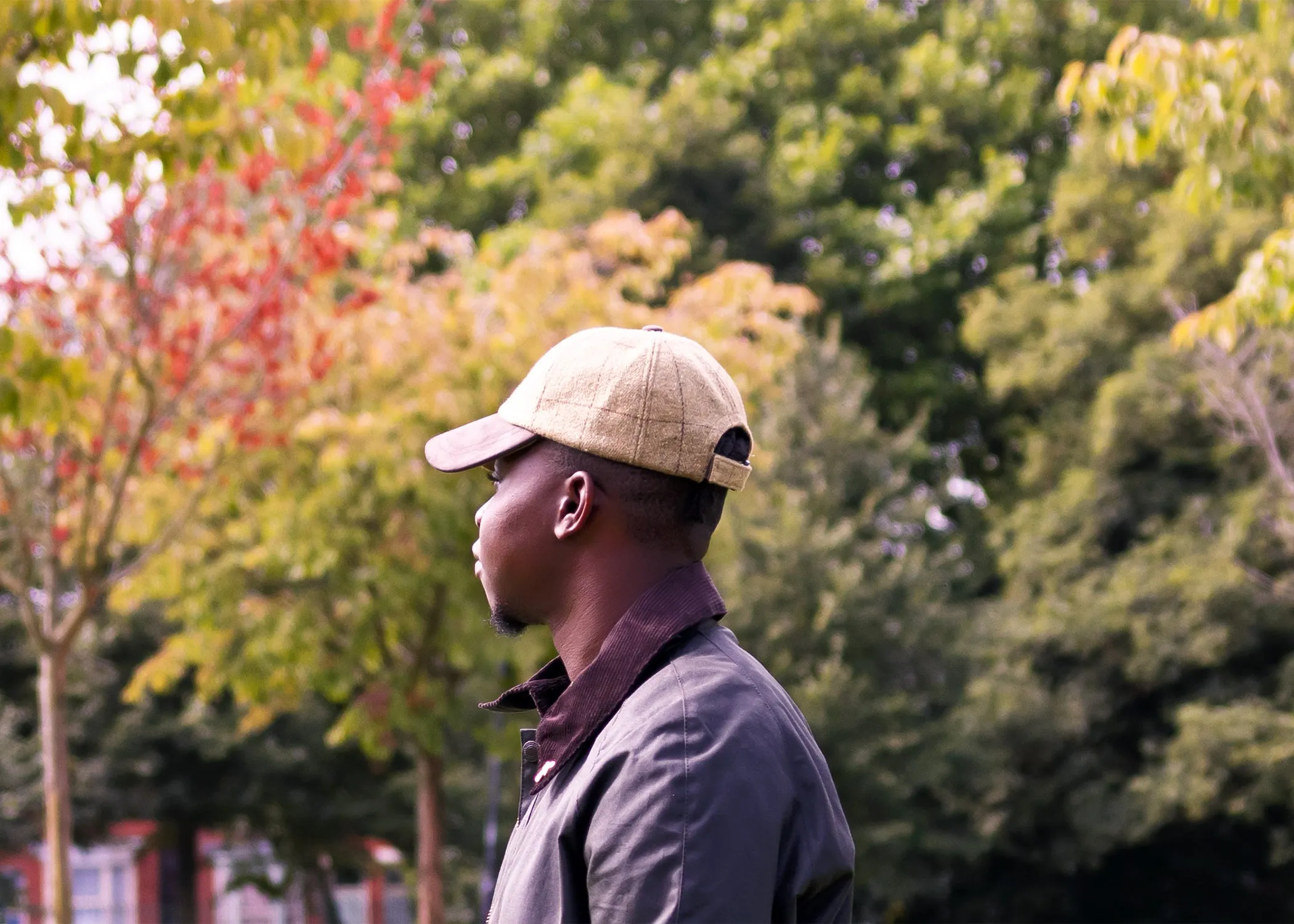 Mens Baseball Cap - Sand Tweed