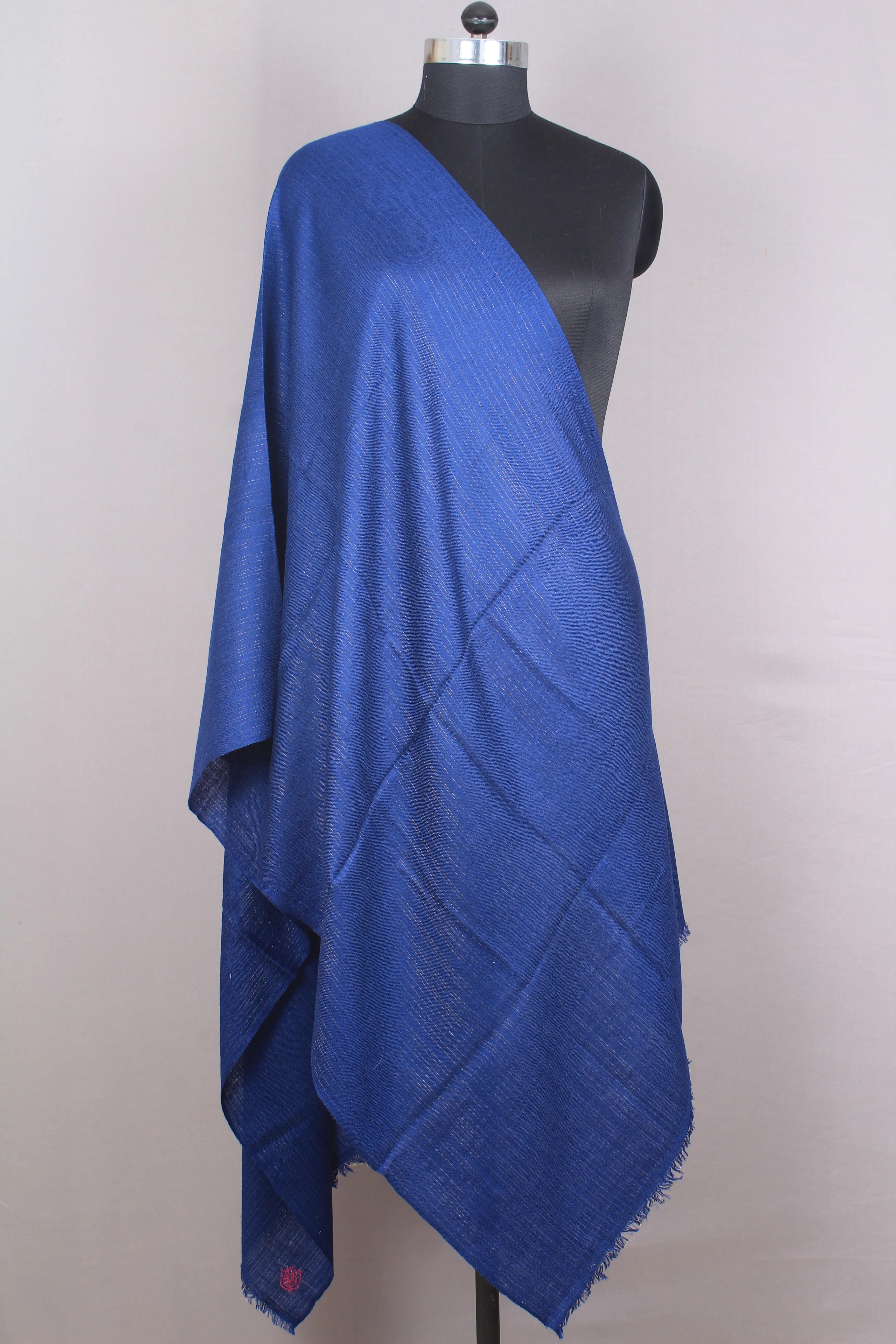 Milliana Sapphire Blue Metallic Cashmere Stole