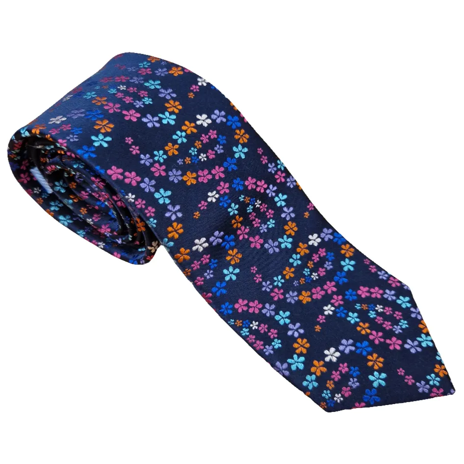 Multi Floral Woven Tie