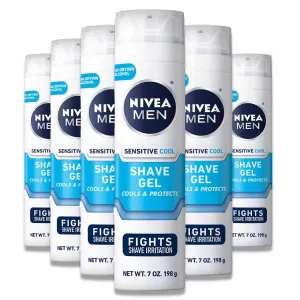 Nivea - Men Cooling Shaving Gel, Sensitive Skin - 7 Oz - 6 Pack