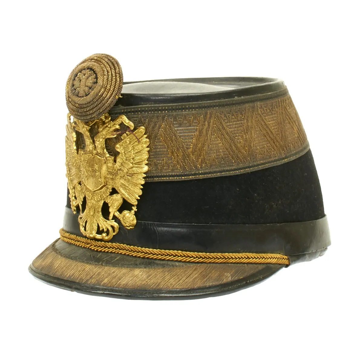 Original 19th Century Imperial Austrian Infantry Senior Officer Shako