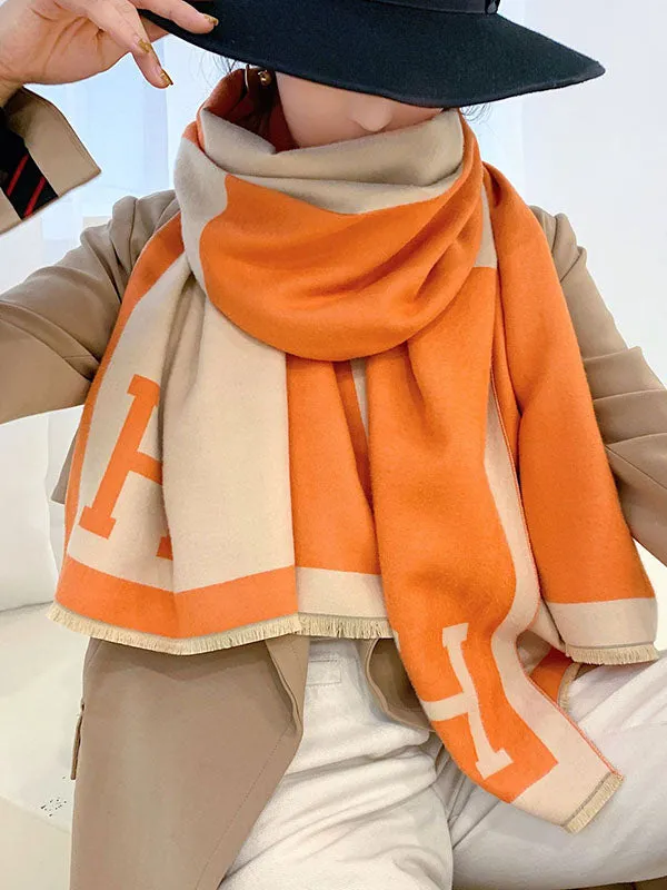 Original Warm Letter Print Shawl&Scarf