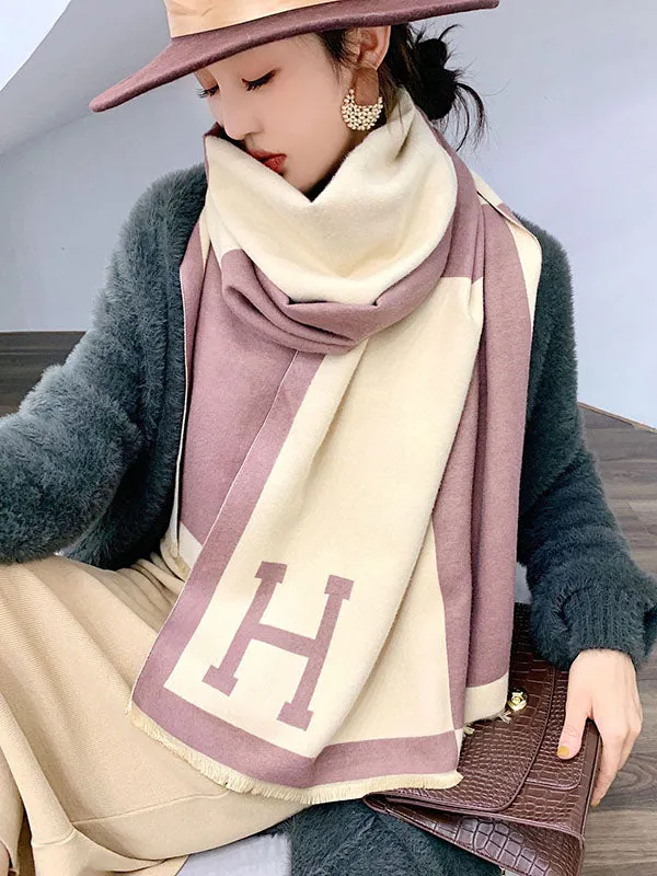 Original Warm Letter Print Shawl&Scarf