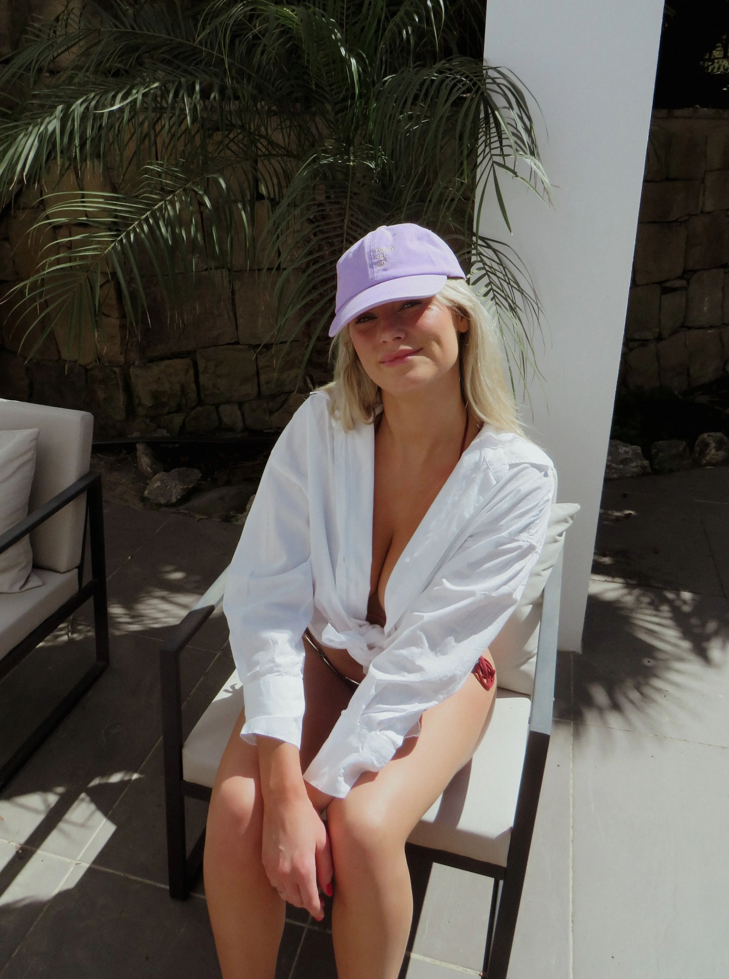 Ready Set Go Baseball Cap in Lilac