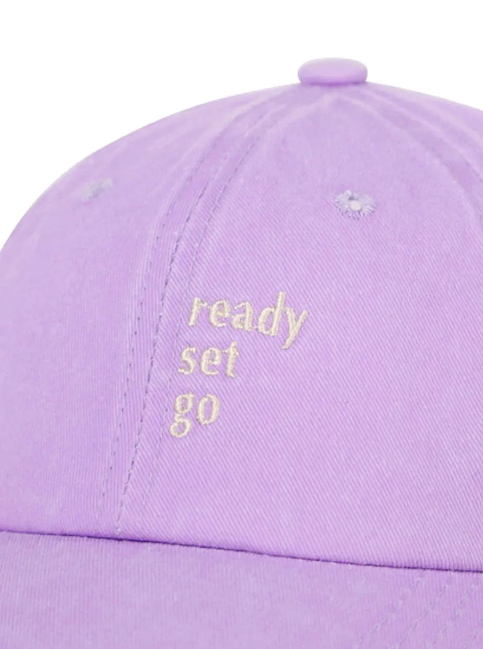 Ready Set Go Baseball Cap in Lilac