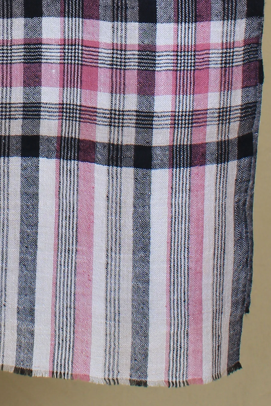 Sejal Multi Coloured Madras Check Cashmere Stole