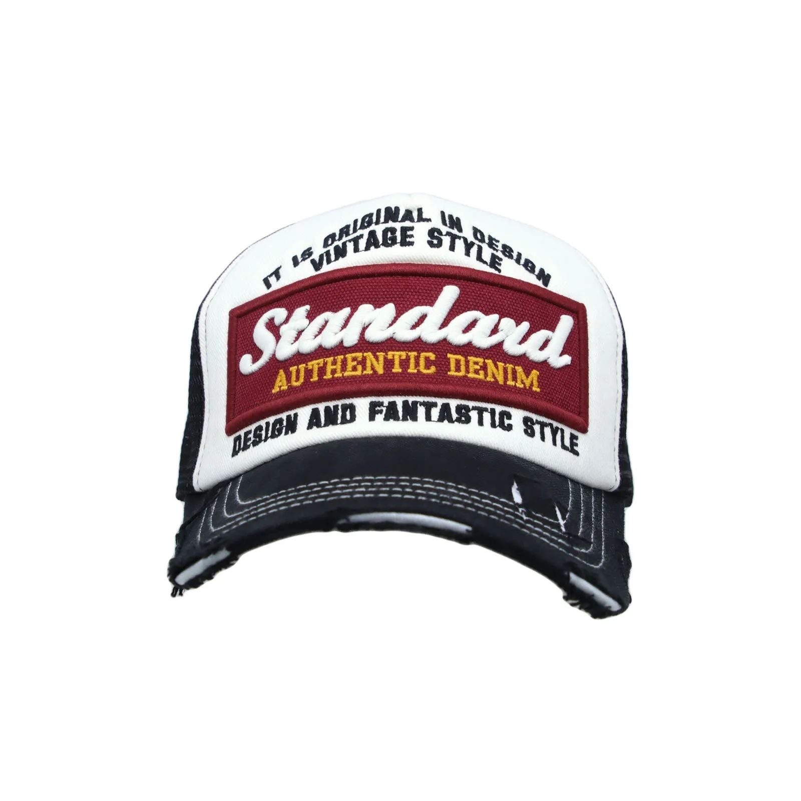 Standard Embroidery Vintage Mesh Trucker Baseball Cap KR11346