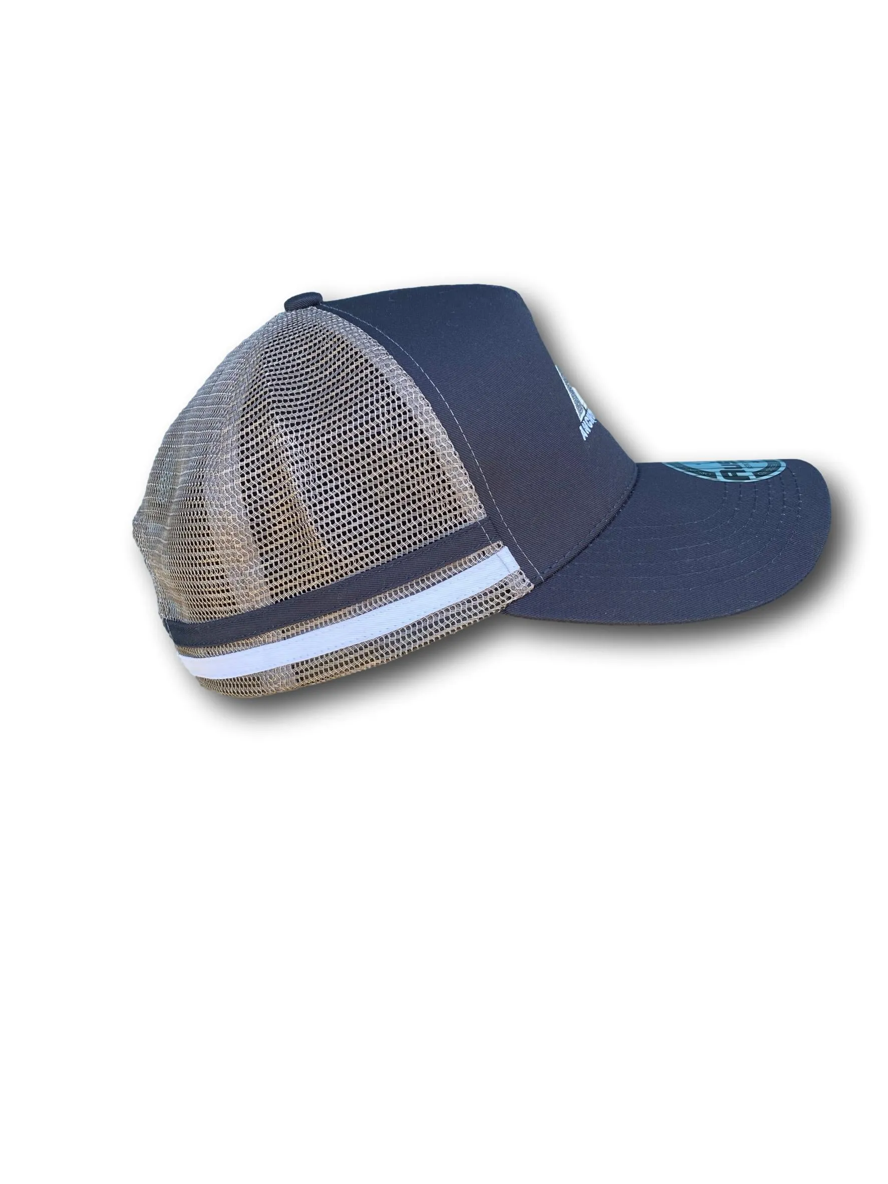 Striped Trucker Cap - Navy