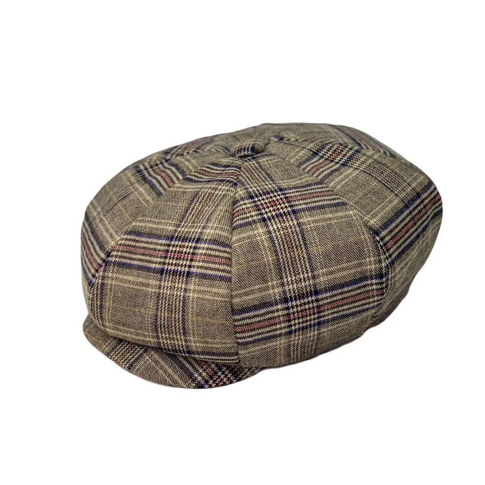 Tartan Plaid Glen Check Baker Boy Flat Cap Beret Newsboy Hat LDG1463