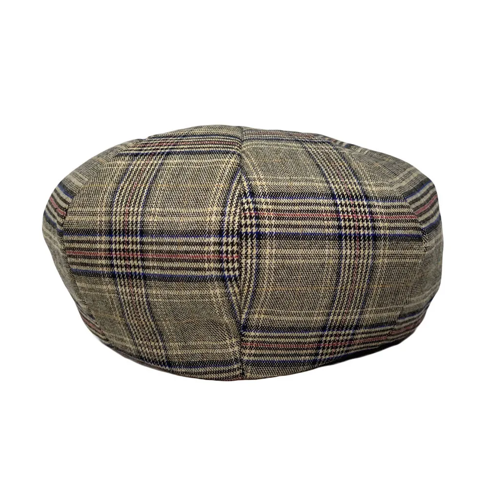 Tartan Plaid Glen Check Baker Boy Flat Cap Beret Newsboy Hat LDG1463