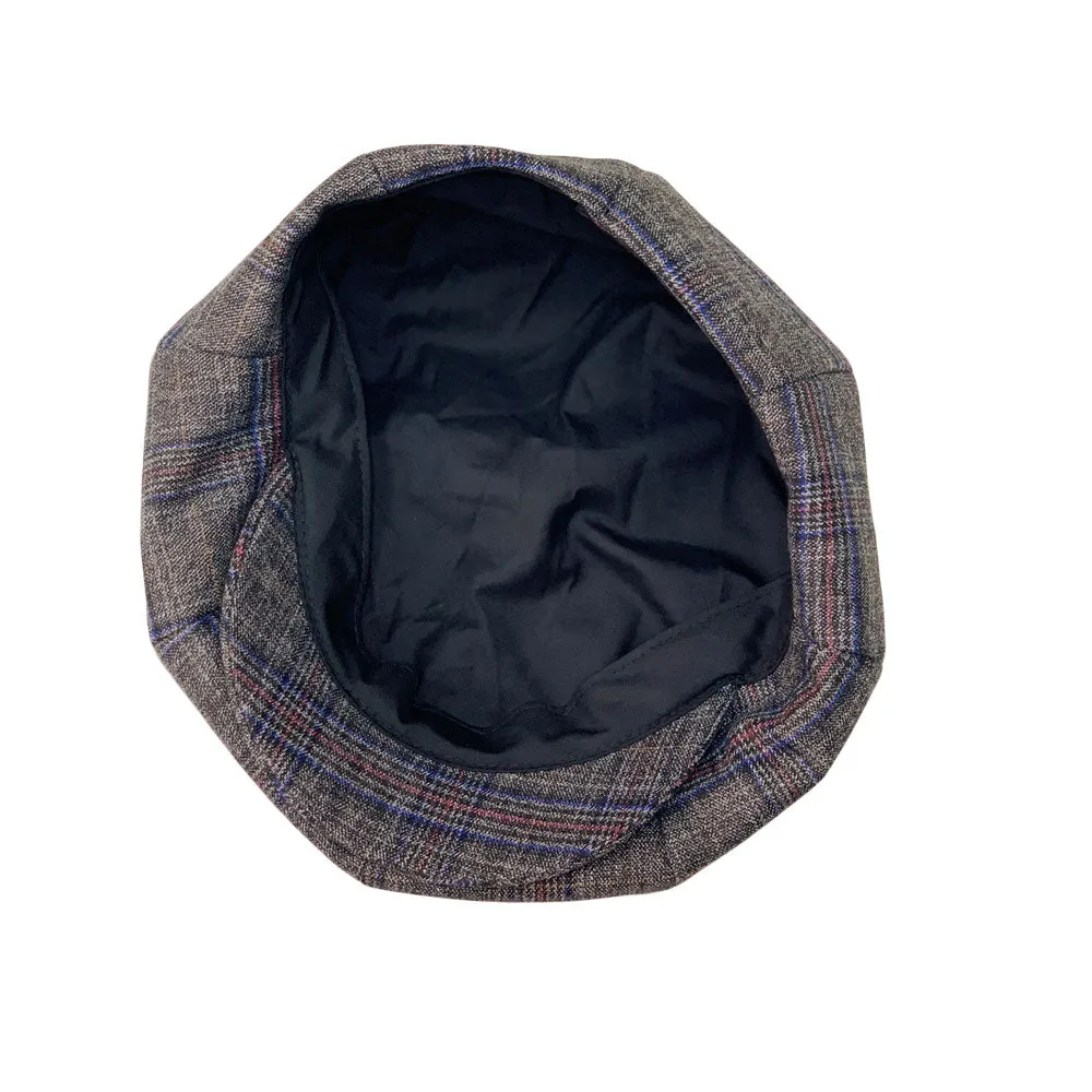 Tartan Plaid Glen Check Baker Boy Flat Cap Beret Newsboy Hat LDG1463