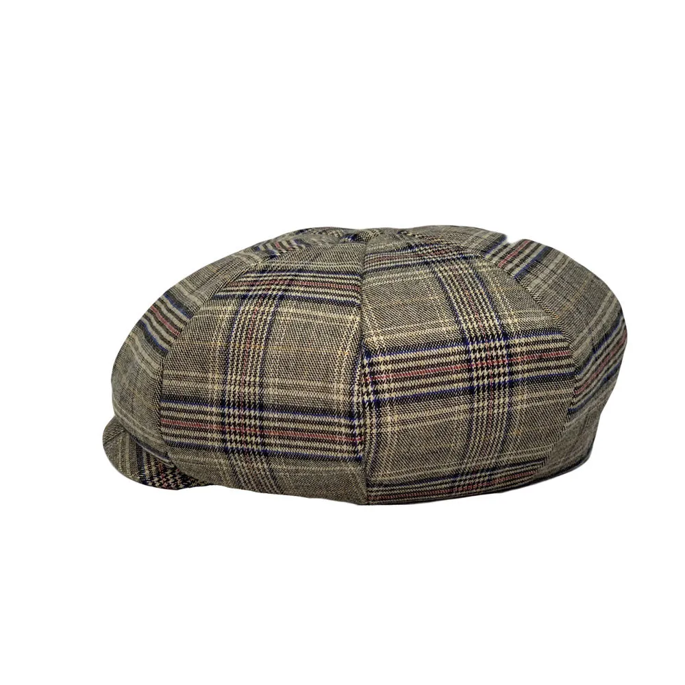 Tartan Plaid Glen Check Baker Boy Flat Cap Beret Newsboy Hat LDG1463