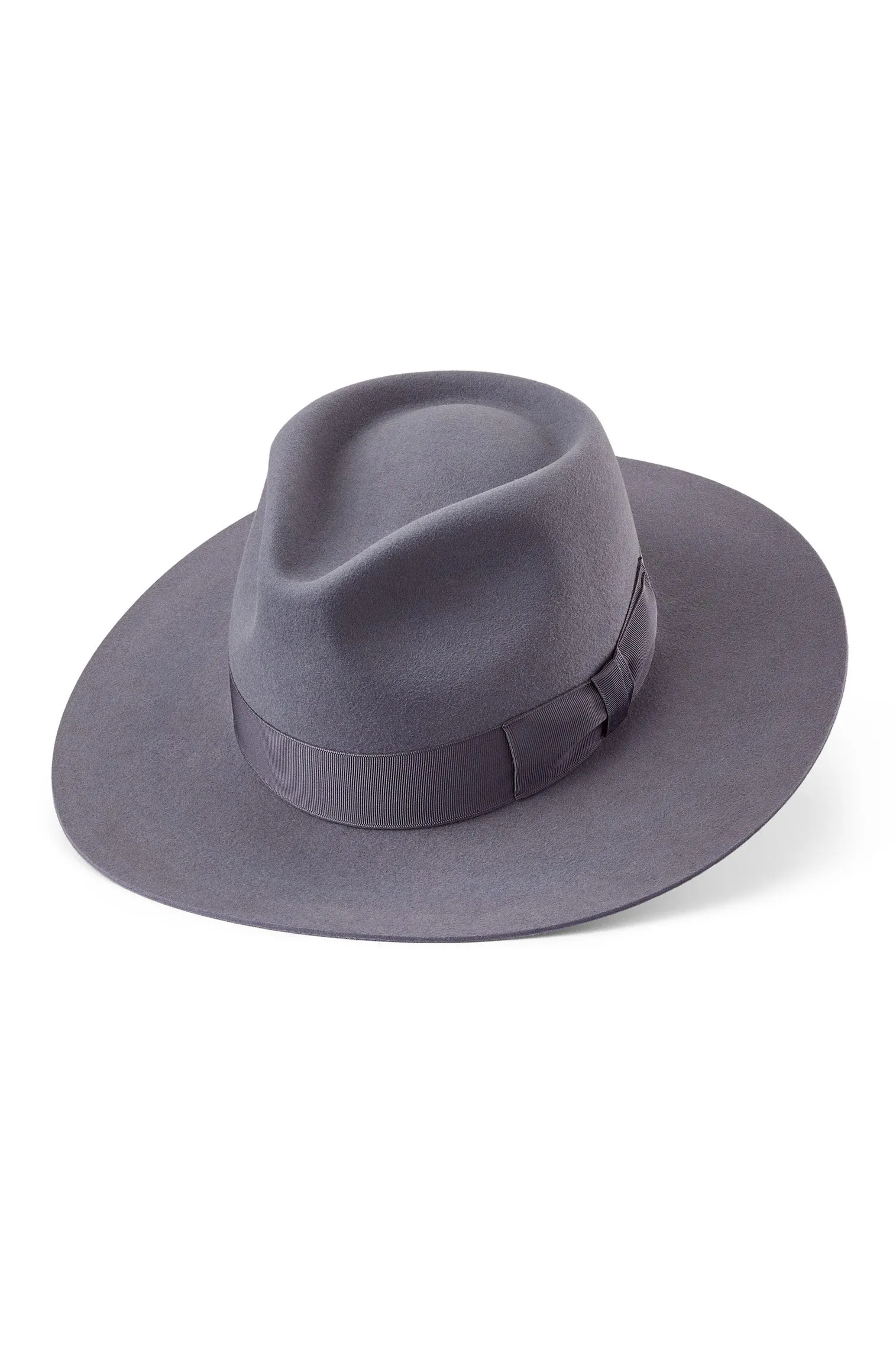 Toni Blue Flat-Brim Fedora