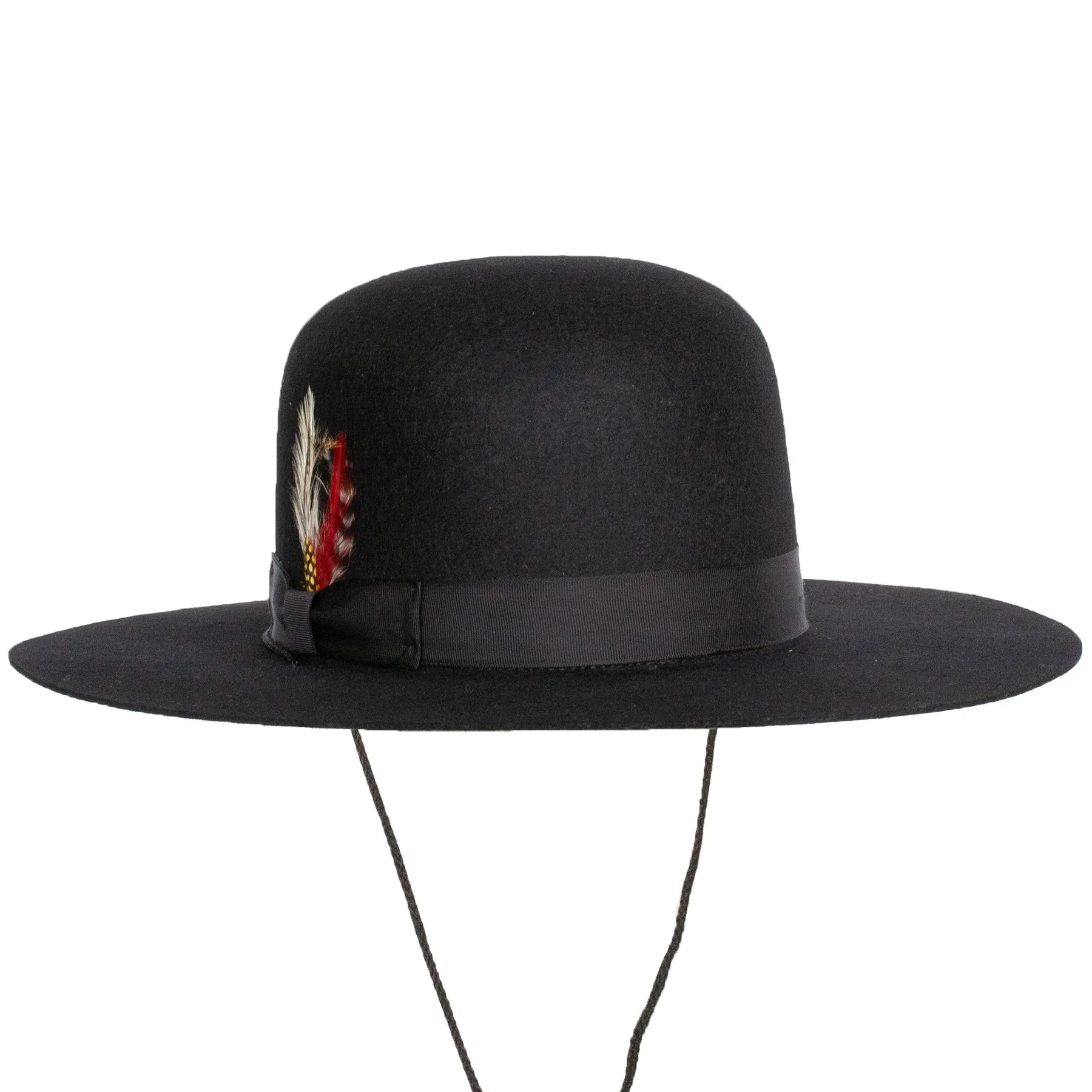 Undertaker Wide Brim Open Crown Hat by Levine Hats