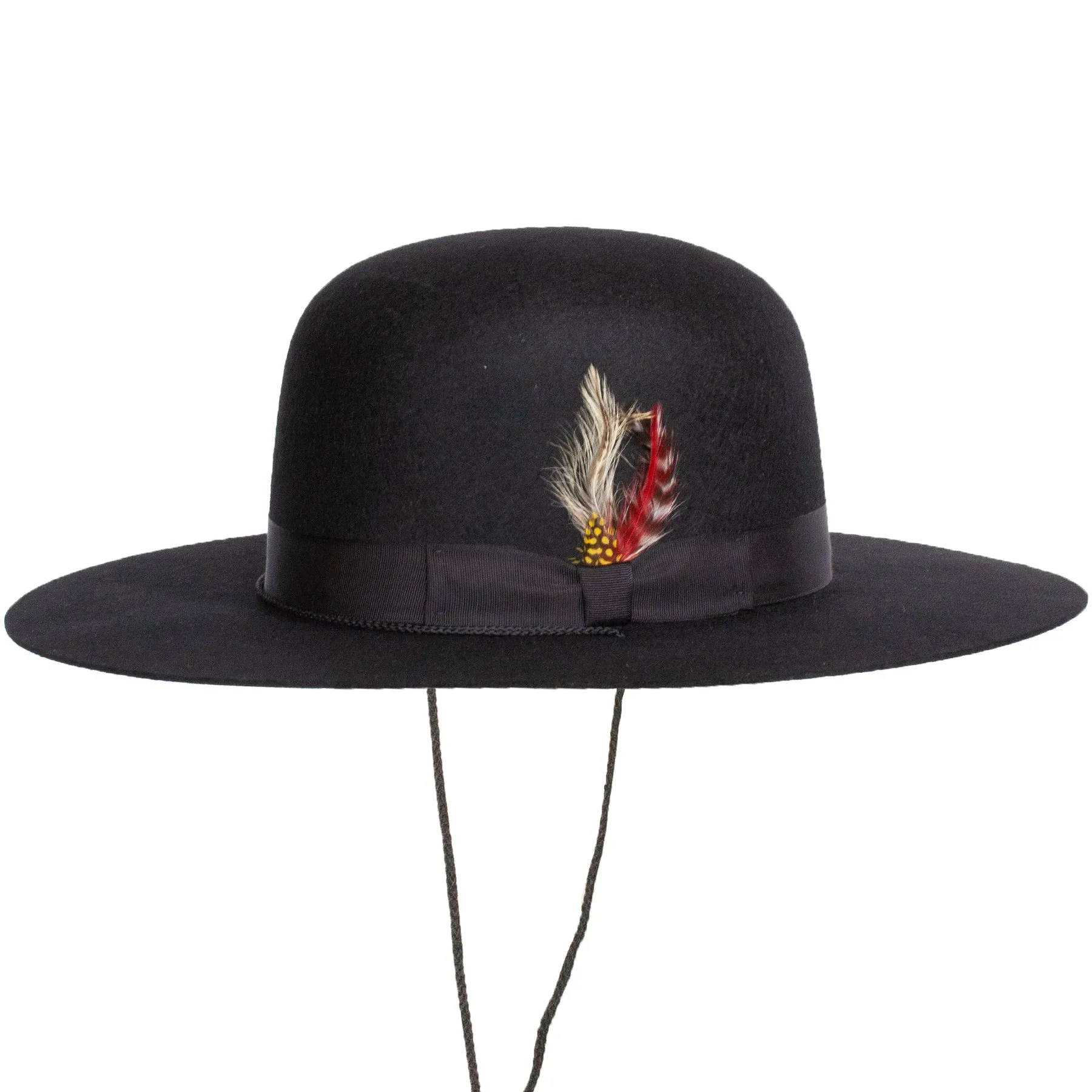 Undertaker Wide Brim Open Crown Hat by Levine Hats