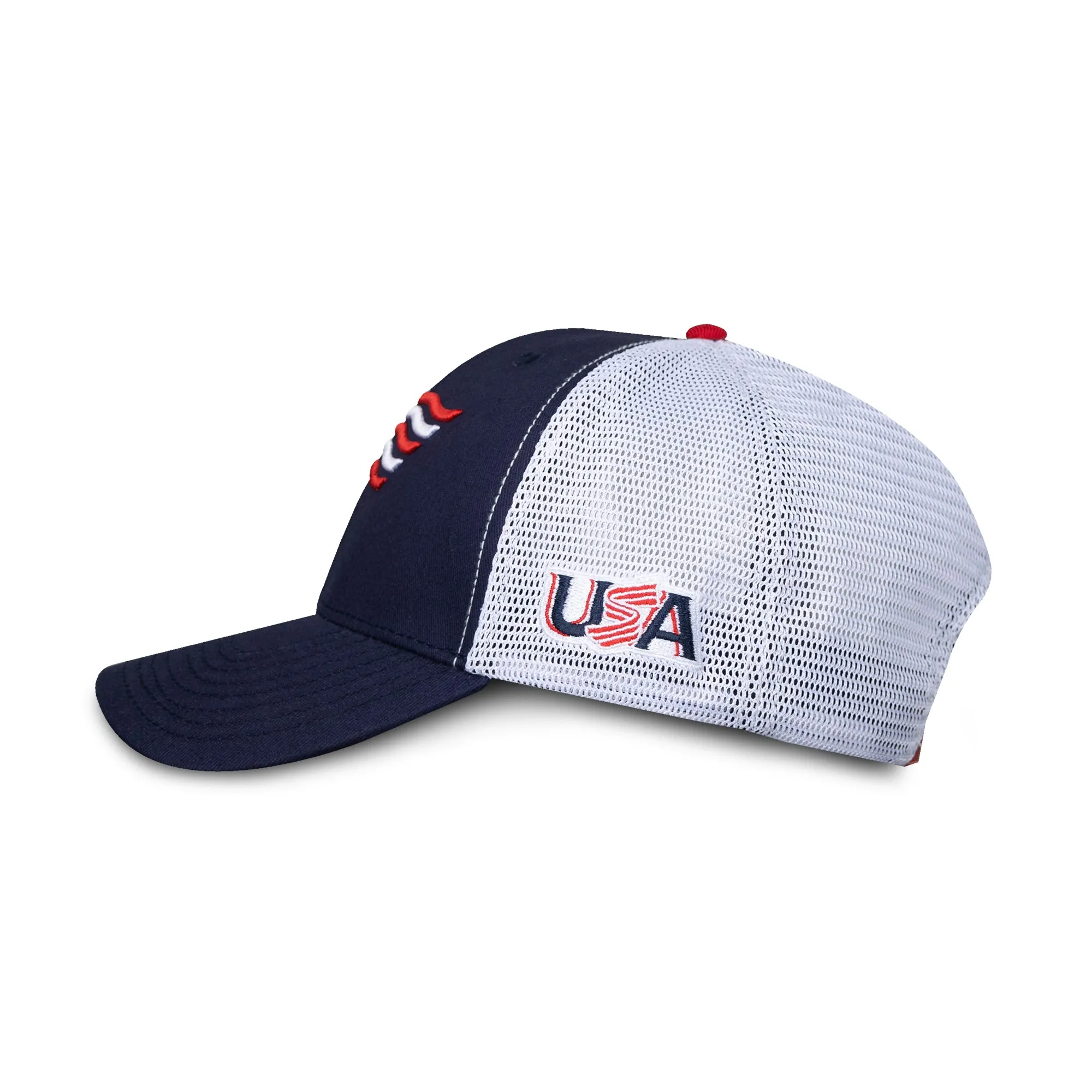 USA x Baseballism Glory Bat Flag Trucker - Navy