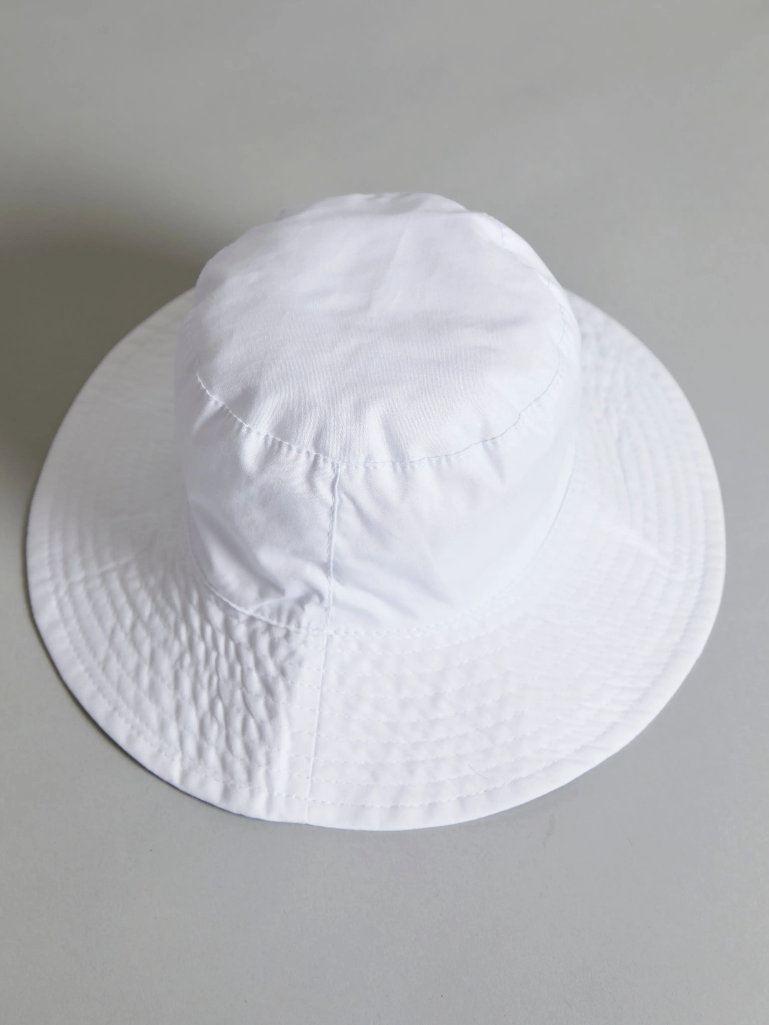 White Wide Brim Cotton Summer Hat