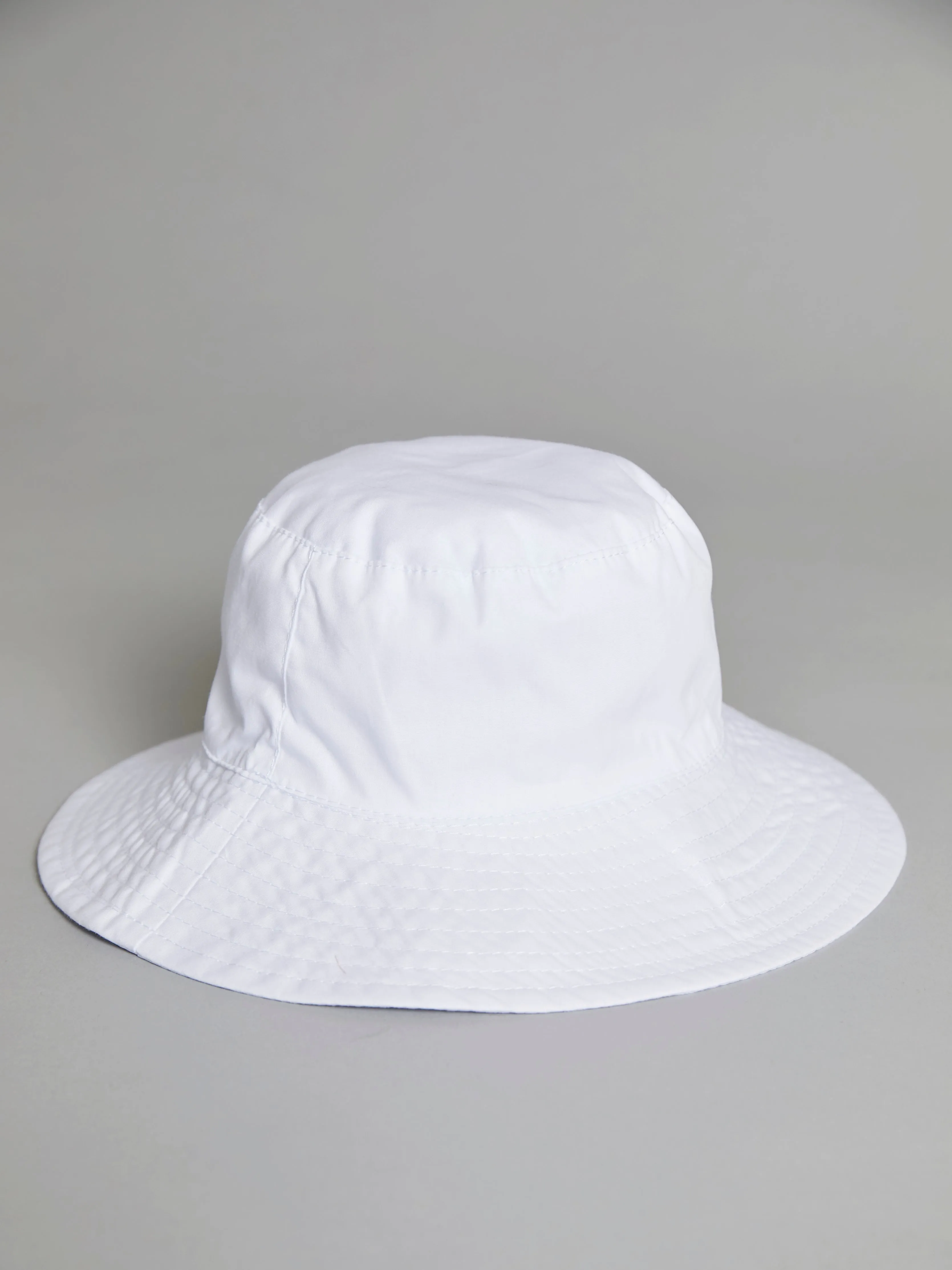 White Wide Brim Cotton Summer Hat