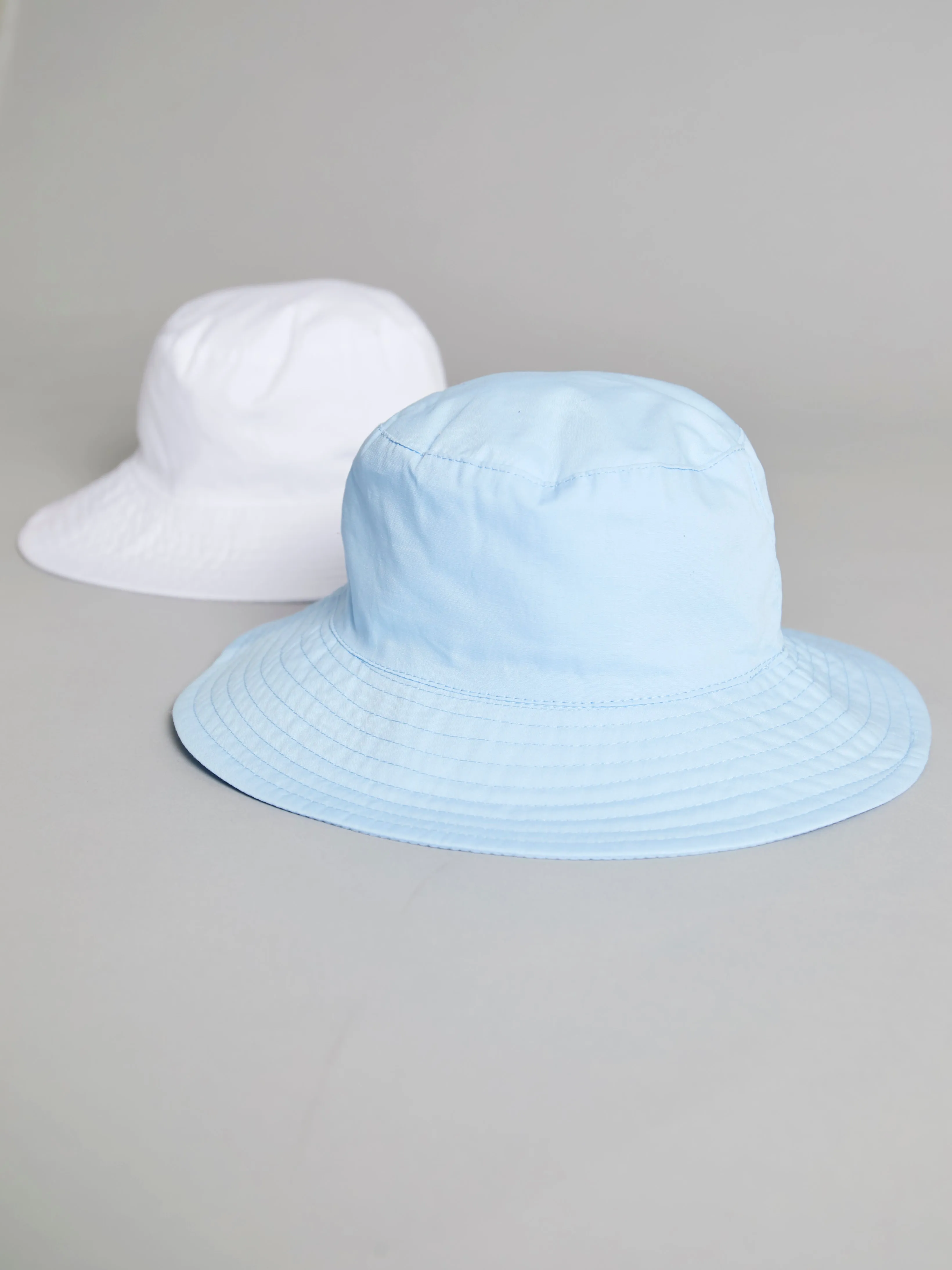 White Wide Brim Cotton Summer Hat