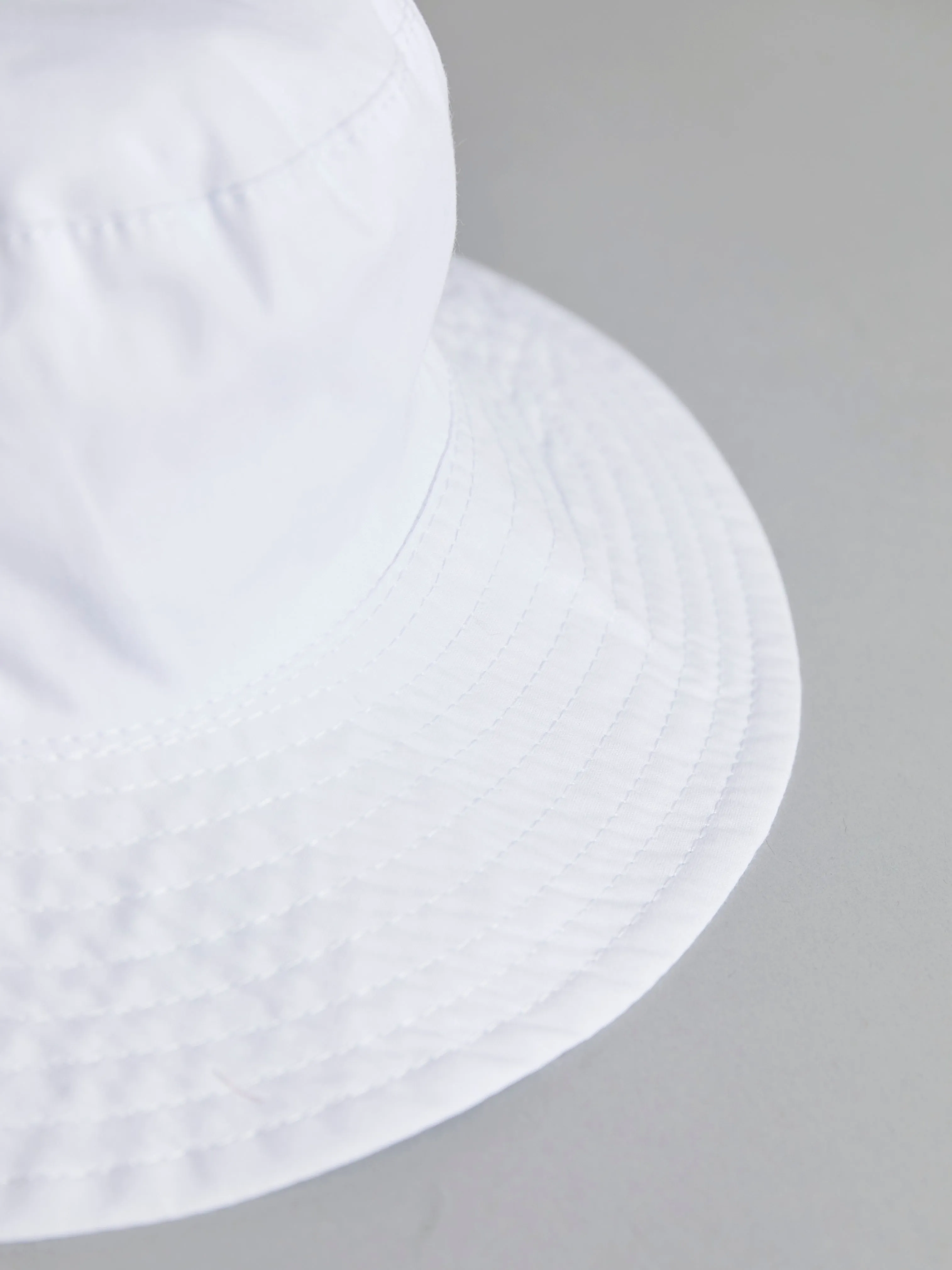 White Wide Brim Cotton Summer Hat