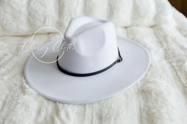 Wide Brim Hat - White